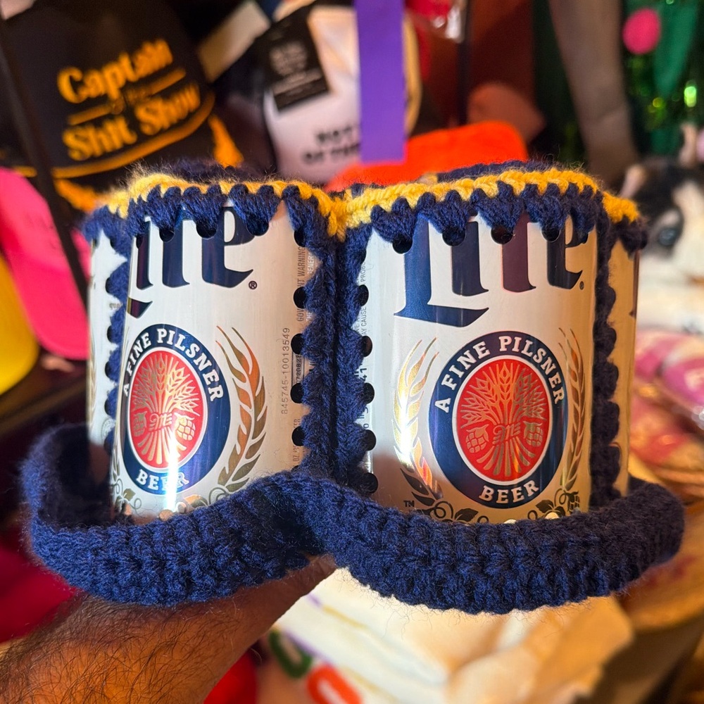 Men´s Unisex Miller Lite Beer Can Crochet Hat
